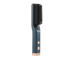 Portable Hair Straightener Curling Wireless Ion Comb USB Charge Straight Hair Brush Multifunction Straight Hair Comb Women Mini - Green