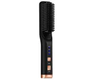 Portable Hair Straightener Curling Wireless Ion Comb USB Charge Straight Hair Brush Multifunction Straight Hair Comb Women Mini - Green