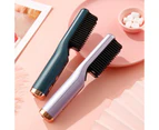 Portable Hair Straightener Curling Wireless Ion Comb USB Charge Straight Hair Brush Multifunction Straight Hair Comb Women Mini - Red