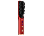 Portable Hair Straightener Curling Wireless Ion Comb USB Charge Straight Hair Brush Multifunction Straight Hair Comb Women Mini - Purple