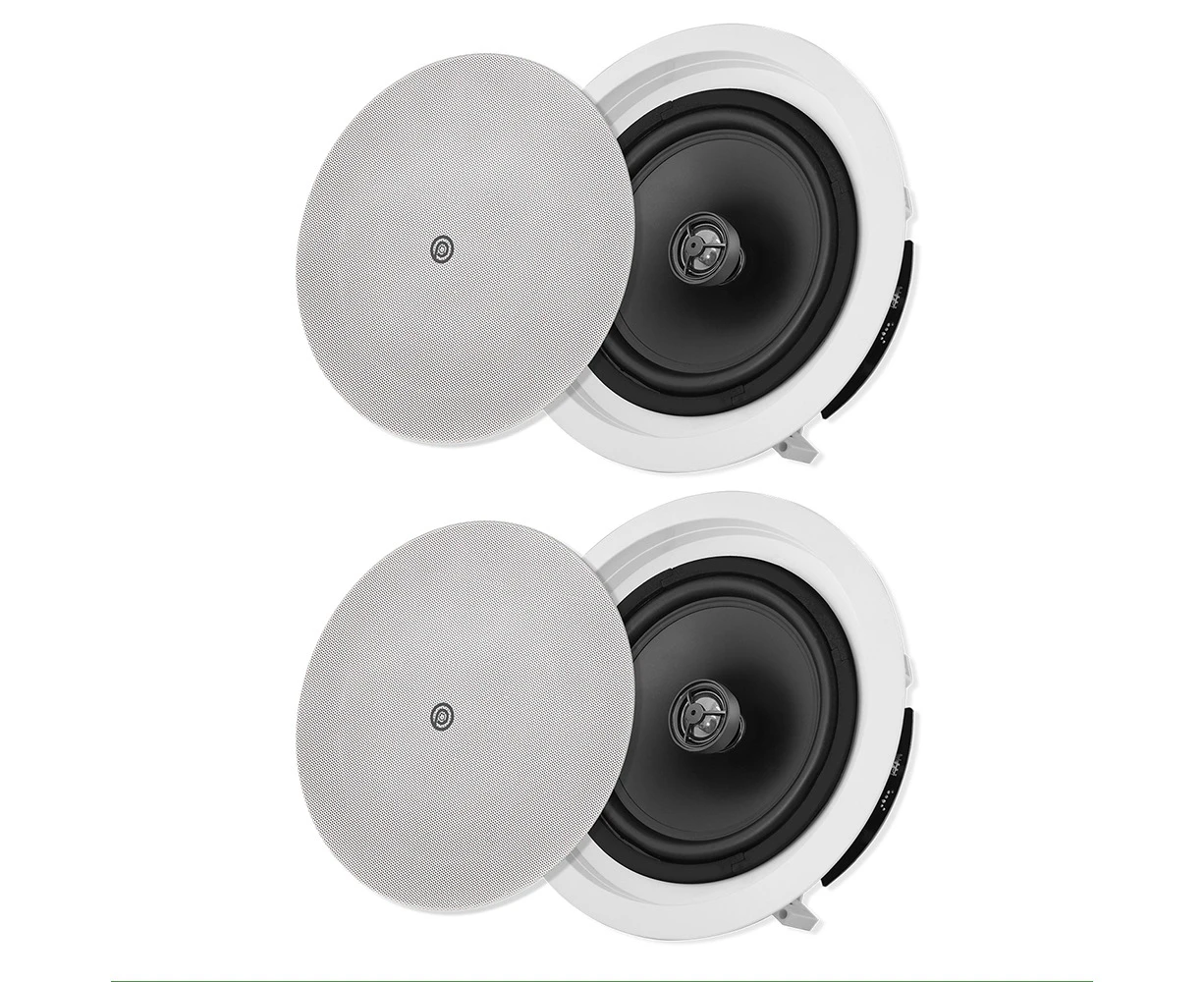 2x Pure Acoustics 5.25" 100W Home Theatre In-Ceiling Speaker Home Audio White