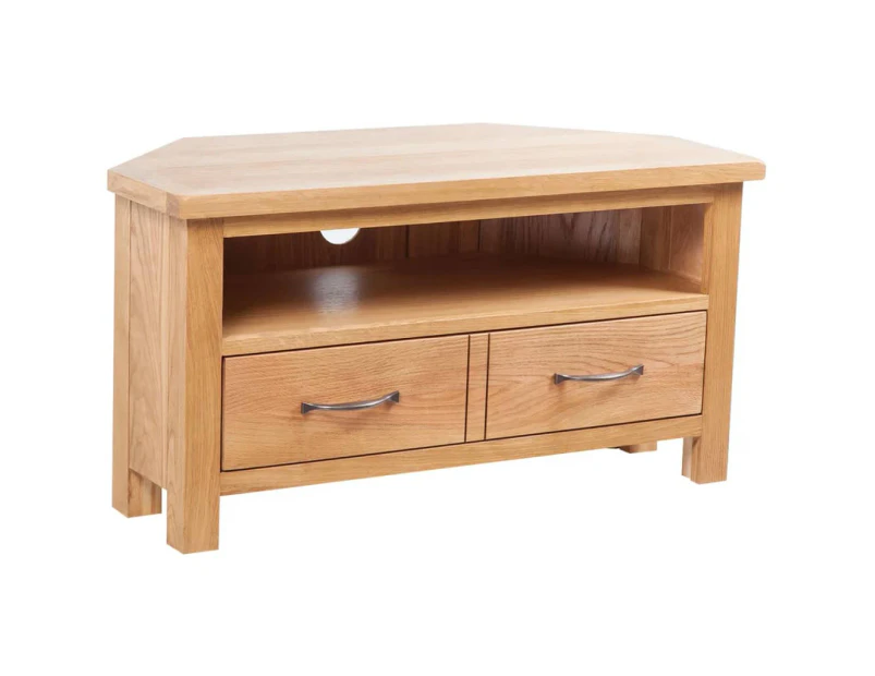 vidaXL TV Cabinet with Drawer 88 x 42 x 46 cm Solid Oak Wood