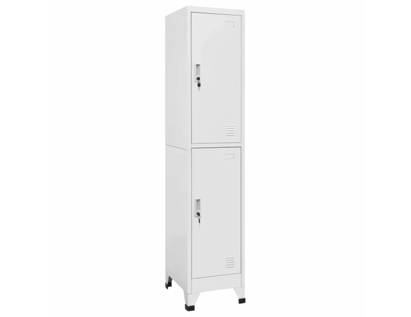 vidaXL Locker Cabinet with 2 Compartments 38x45x180 cm