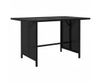 vidaXL Garden Dining Table Black 110x70x65 cm Poly Rattan