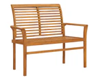 vidaXL Garden Bench 112 cm Solid Teak Wood