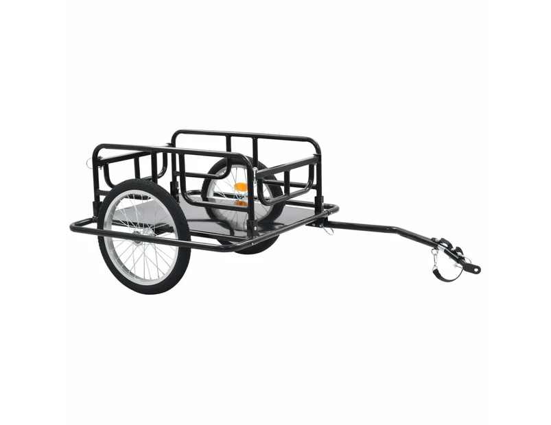 vidaXL Bike Trailer 130x73x48.5 cm Steel Black