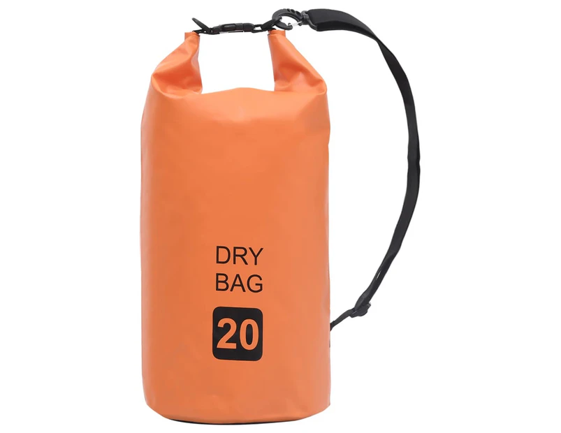 vidaXL Dry Bag Orange 20 L PVC