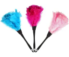 Feather Duster - Turkey Feather Duster Soft Brush with Black Handle, Home Furniture,Keyboard,Car Cleaning Tools