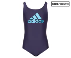 Adidas Girls' Badge of Sport One Piece Swimsuit - Shadow Navy/Sky Rush