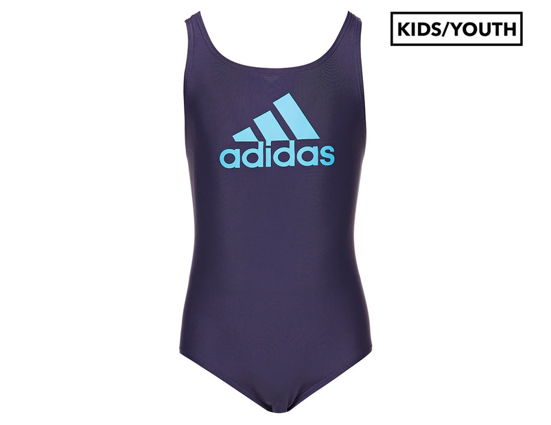 Adidas Girls' Badge of Sport One Piece Swimsuit - Shadow Navy/Sky Rush