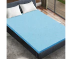Cool Gel Memory Foam Mattress Topper BAMBOO Fabric Cover Double 5/8 CM Protector