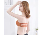 Nirvana Solid Color Women Sexy Strapless Sport Casual Padded Bra Vest Tube Top Underwear-White