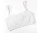 Nirvana Kids Girls Spaghetti Strap Underwear Maiden Cotton Sports Brassiere Training Bra-Pink