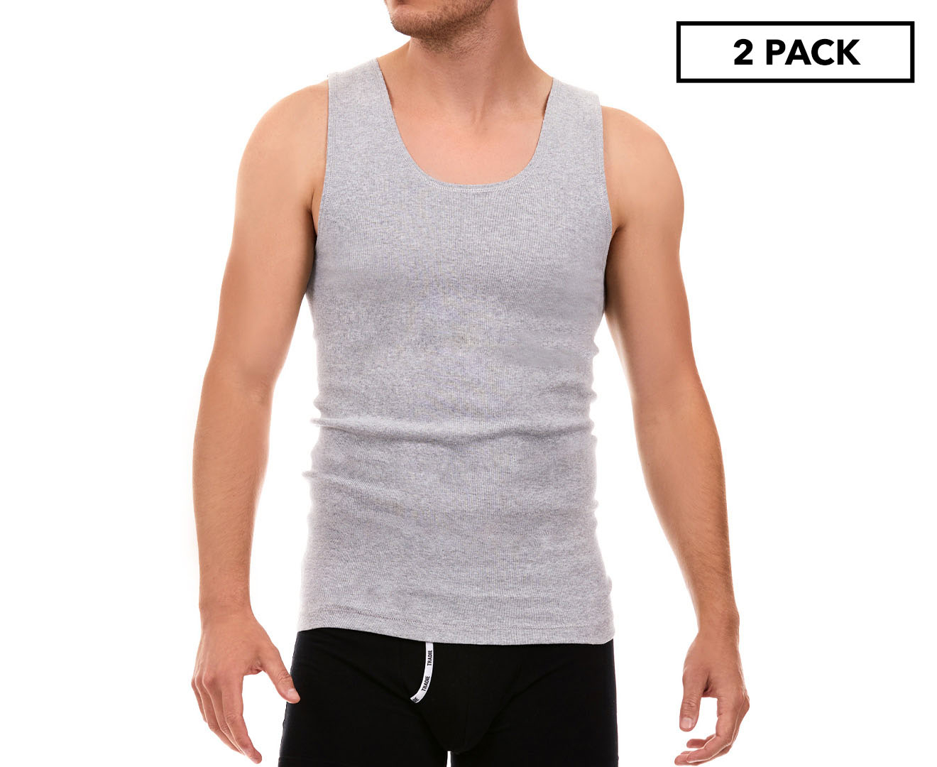 Tradie Men's Singlet 2-Pack - Grey