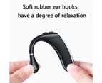 1 pcs Bluetooth earpiece Wireless Business monaural Headset Voice Answer in Ear Earbuds for Driving Running Battery Noise Cancelling Headphones-Black