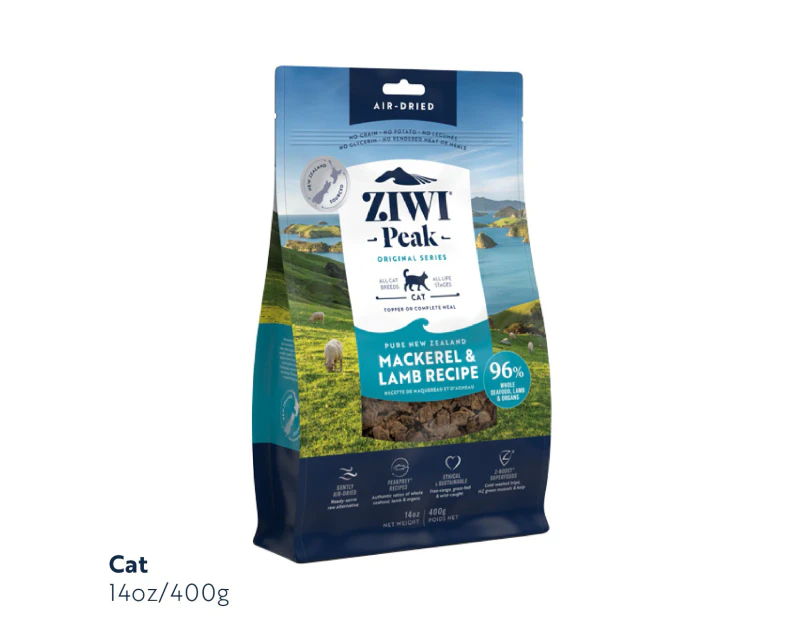 Air Dried 400 gram Mackerel & Lamb Ziwi Peak Cat Food