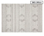 Rug Culture 280x190cm Hudson Wool Bohemian Rug - Natural
