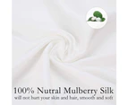2 pcs Mulberry Silk Hypoallergenic Pillow Cases - White