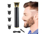 USB Rechargeable Professional Electric Hair Trimmer Grooming Kit - Black