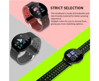 Unisex Bluetooth Smartwatch Blood Pressure Monitor and Fitness Tracker- USB Charging - Gray