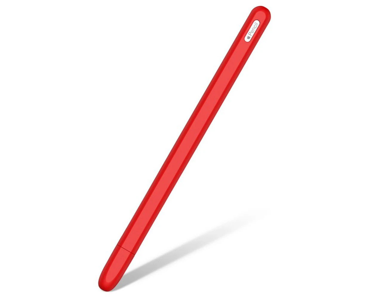 4PCS  Silicone Case For Apple Pencil 2 Cradle Stand Holder For iPad Pro Stylus Pen Protective Cover red