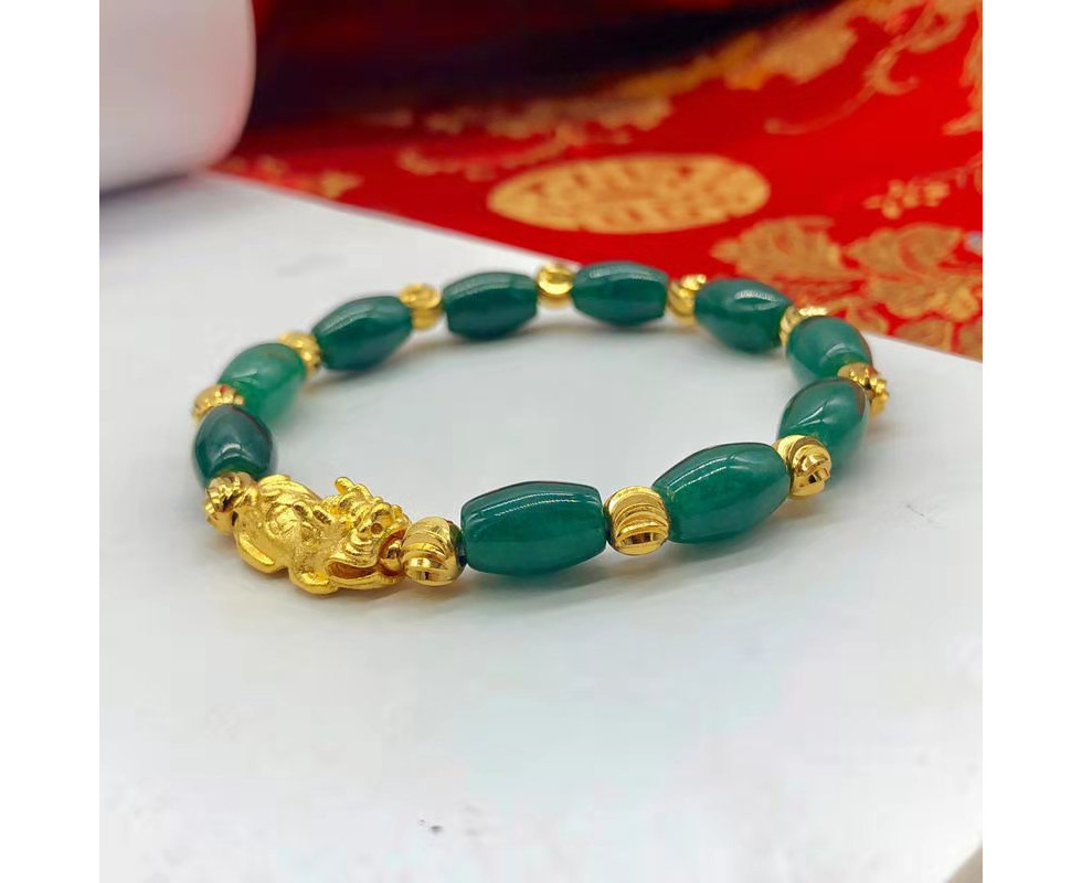 C-5 Color-preserving Large Vietnamese Sand Gold Pixiu Bracelet ...