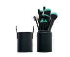 Casper & Lewis 16 Piece Makeup Brush Set Turquoise with Cylinder Case
