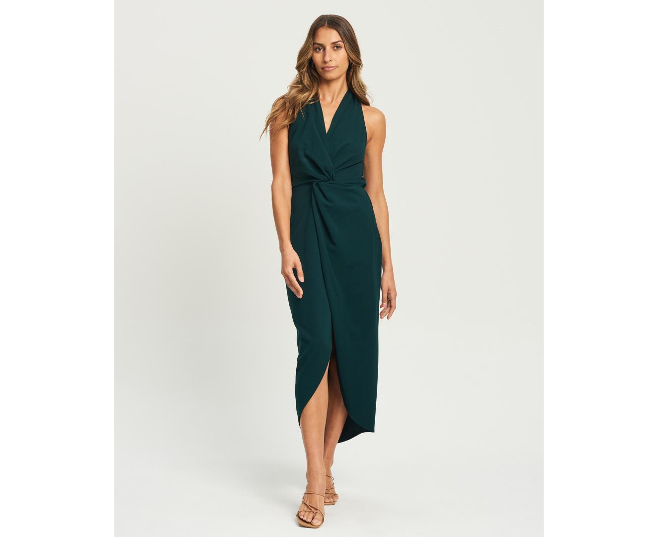 TUSSAH Women's Karmen Midi Dress - Emerald - Midi Dress | Catch.com.au