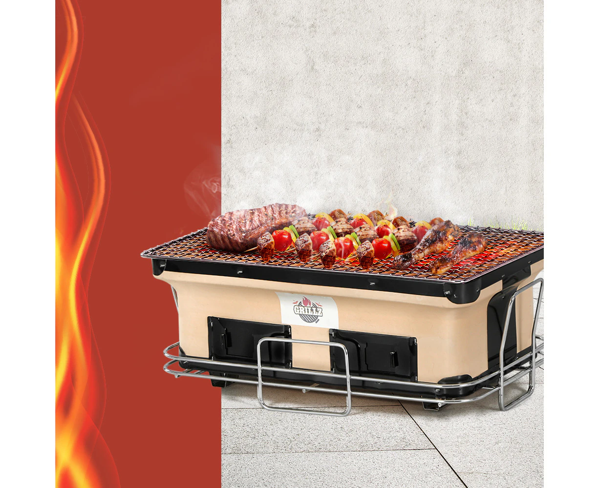 Grillz BBQ Grill Tabletop Charcoal Smoker