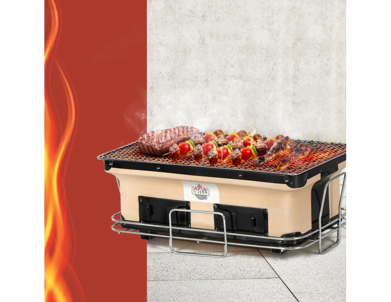 Grillz BBQ Grill Tabletop Charcoal Smoker