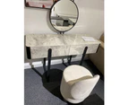 Nailer Ceramic Vanity Table with Stool and Mirror/vanity table/Dressing table with drawers - Gold