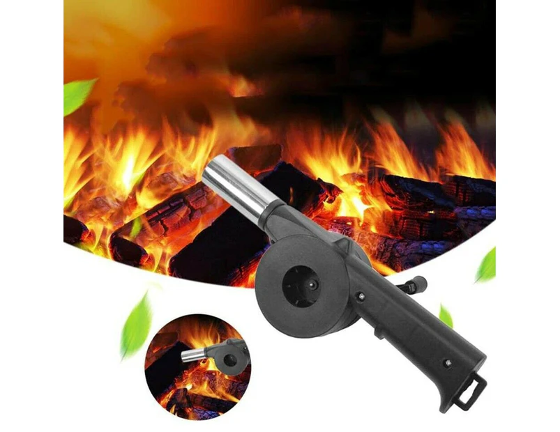 BBQ Fan Air Blower Fast Fire Starter Portable Mini Manual Hand Crank