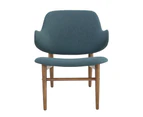 VERONIC Lounge Chair - Cocoa & Nile Green