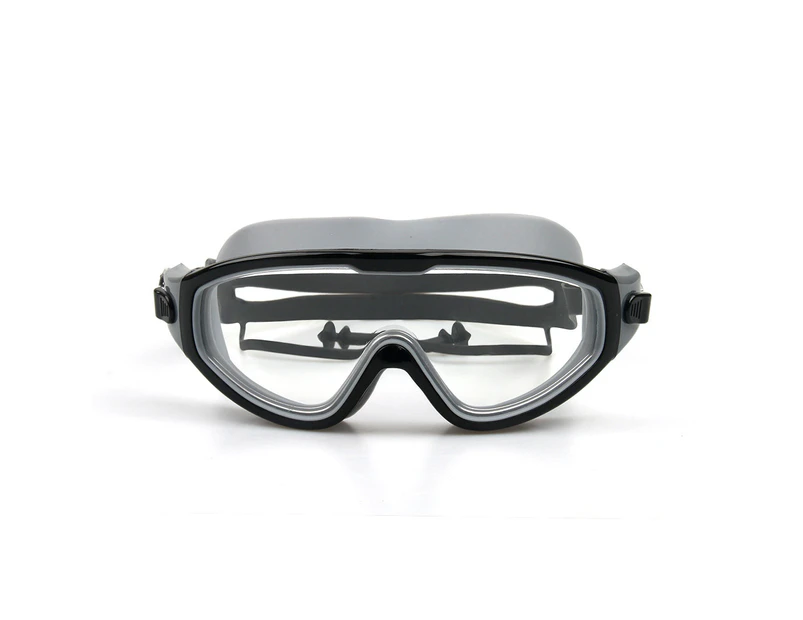 Swim Goggles 1 Pack Anti-Fog Anti-UV Wide View Swimming Goggles for Kids 3-15-black