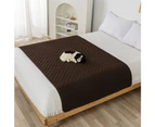 Water Repellent Quilted Mattress Bed Cover Fitted Sheet Dog Furniture Protector Coffee - S