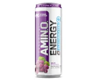 12 x Optimum Nutrition Essential Amino Energy + Electrolytes Sparkling Hydration Drink 355mL - Grape