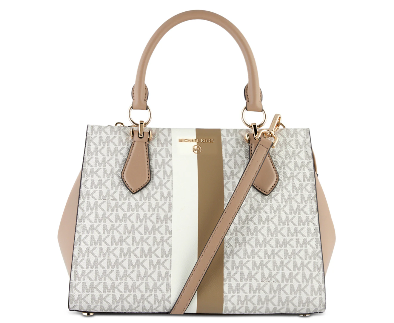 Michael Kors Marilyn Medium Satchel Vanilla Acrn, Tote