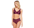Fayreform Smooth Lace Full Brief - Grape Wine