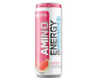 12 x Optimum Nutrition Essential Amino Energy + Electrolytes Sparkling Hydration Drink 355mL - Watermelon