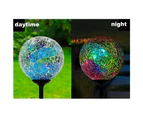 Mosaic Solar Garden Light Glass Ball LED Path Pile Light for Landscape Lawn Yard Decoration