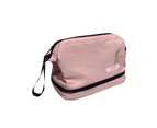 Makeup Bag High Capacity Dust-proof Large Opening Travel Female Makeup Storage Bag for Daily-Pink