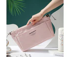 Travel Cosmetic Bag with Adjustable Drawstring Large Capacity StorageSorting Organizing Liner Bags for-Pink-L