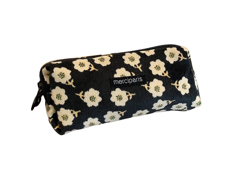 Pencil Bag Wide Applications Retro Compact Storage Polyester Multifunctional Stationery Bag for-E