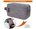 Unisex Toiletry Bag Water Resistant Portable Large Capacity Multiple Compartments Travel Shaving Bag Cosmetic Storage Bag for-Dark Gray