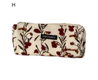 Pencil Bag Wide Applications Retro Compact Storage Polyester Multifunctional Stationery Bag for-H
