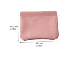 Storage Bag Multifunctional Waterproof Portable Faux Leather Coins Keys Sealing Organizer Bag for Daily-Pink-M