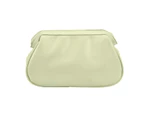 Makeup Bag Large Capacity Dust-proof Faux Leather Travel Woven Female Makeup Storage Bag for-Light Green
