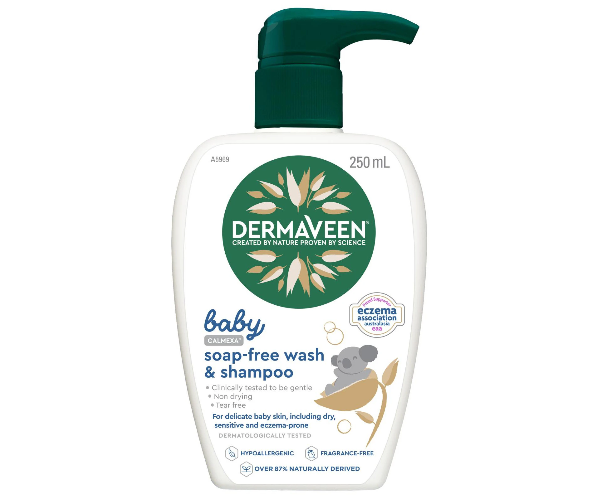 DermaVeen Baby Calmexa Soap Free Wash & Shampoo 250mL