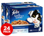 2 x 12pk Purina Felix As Good As It Looks Ocean Menu Cat Food Multipack 85g