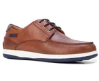 HUSH PUPPIES Men's Dusty Smooth Leather Shoes Formal or Casual - Dark Tan